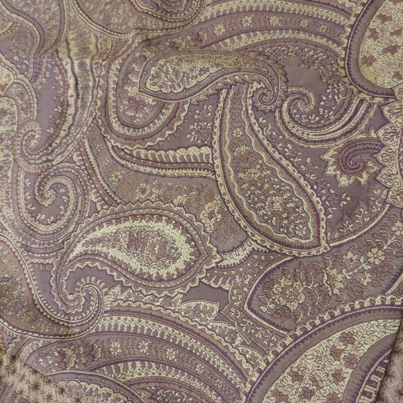 Set of 2 Eastern Accents Brown Paisley Embroidered Pillow Cover Euro Sham Tweed - Picture 4 of 11